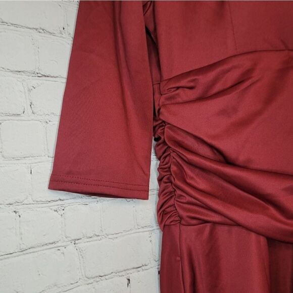 Women's Cross Front Long Sleeves Dress XL - Picture 3 of 4